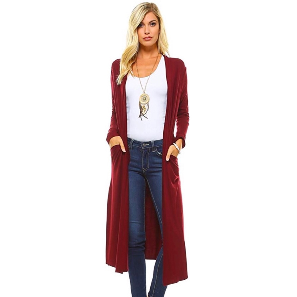Lularoe Sarah duster cardigan | maroon | size XL